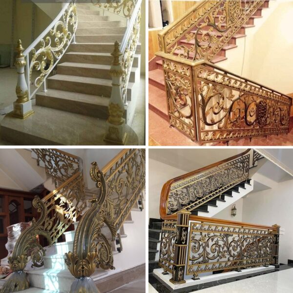 Mẫu lan can cầu thang nhôm đúc hợp kim đẹp