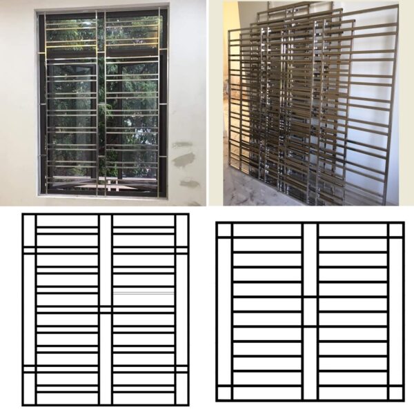 Mẫu khung inox bảo vệ cửa sổ đẹp