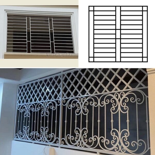 mẫu khung sắt bảo vệ cửa sổ đẹp